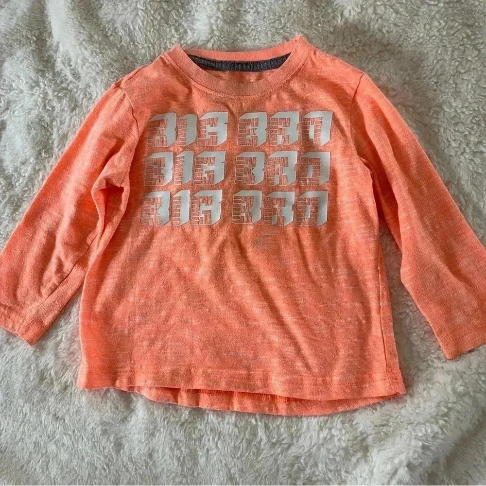 Okie Dokie 2T orange Big Bro long sleeve‎ shirt